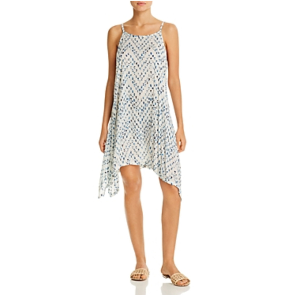 J. Valdi Mini Dress Swim Cover-Up Blue Size XS